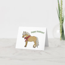 Palomino Pony Helgdag Card