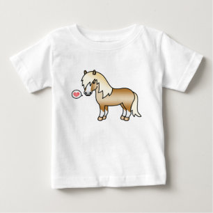 Palomino Shetland Ponny Illustration & Ett Rosa Hj T Shirt