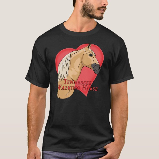 Palomino Tennessee Walking Horse Heart Tee (Framsida)