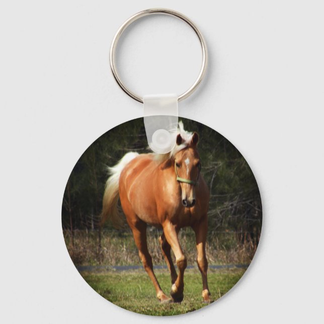 palominohäst kraft nyckelring (Framsida)