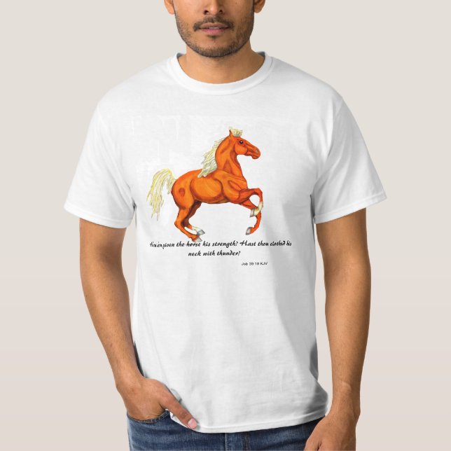 Palominohäst med Scriptureskjortan T Shirt (Framsida)