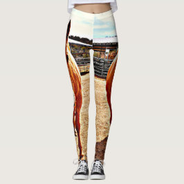 Palominohästkvinna damasker leggings