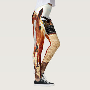 Palominohästkvinna damasker leggings