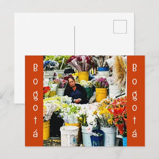 Paloquemao-marknad Bogotá Vykort (Fram/baksida)