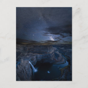 Palouse Falls Park & Vintergatan Washington Stat Vykort