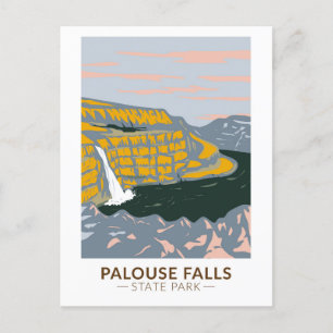Palouse Falls State Park Washington Vintage Vykort