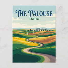 Palouse rullande kullar Idaho Vykort