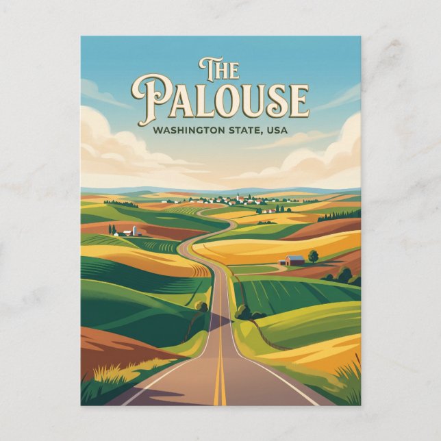 Palouse Scenic Byway USA Vykort (Framsida)