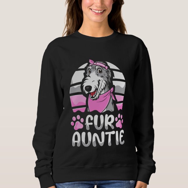 Päls Auntie Breed - Pet Irish Wolfhound Hund Moste T Shirt (Framsida)
