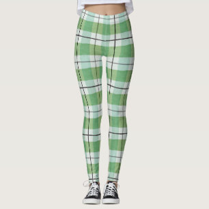 Päls av Pastel Tartan Mönster Leggings