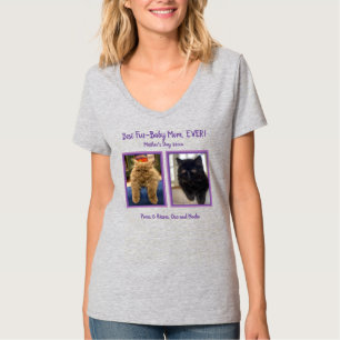 Päls Baby Mors dag anpassa fotomall T Shirt