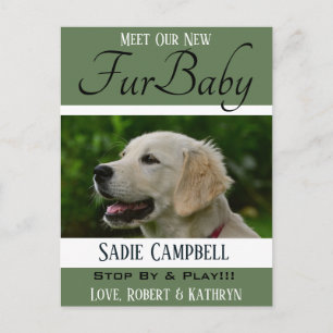 "Päls Baby" Nytt Hund-meddelande Vykort