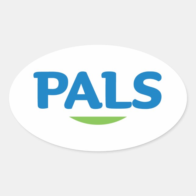 PALS-dekal Ovalt Klistermärke (Framsida)