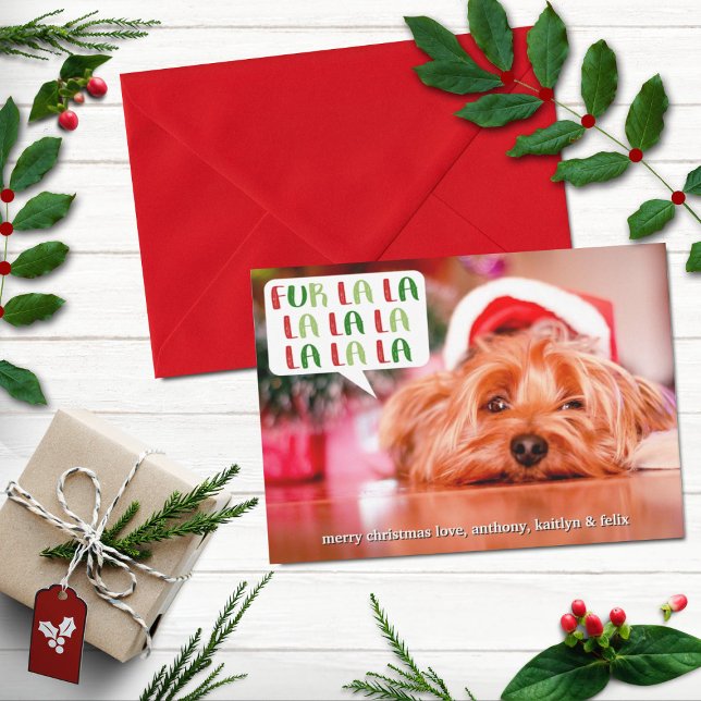 Päls La La La La La La La La | Pet Helgdag Photo Julkort (Skapare uppladdad)