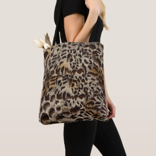 Päls Leopard Tote Bag Tygkasse