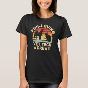 Päls-Loving Vet Tech Crew Girl retro Veterinary Me T Shirt