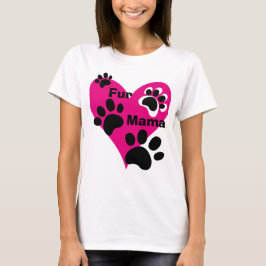 Päls Mamma Big Rosa Heart Tass avtryck Kärlek Gift T Shirt