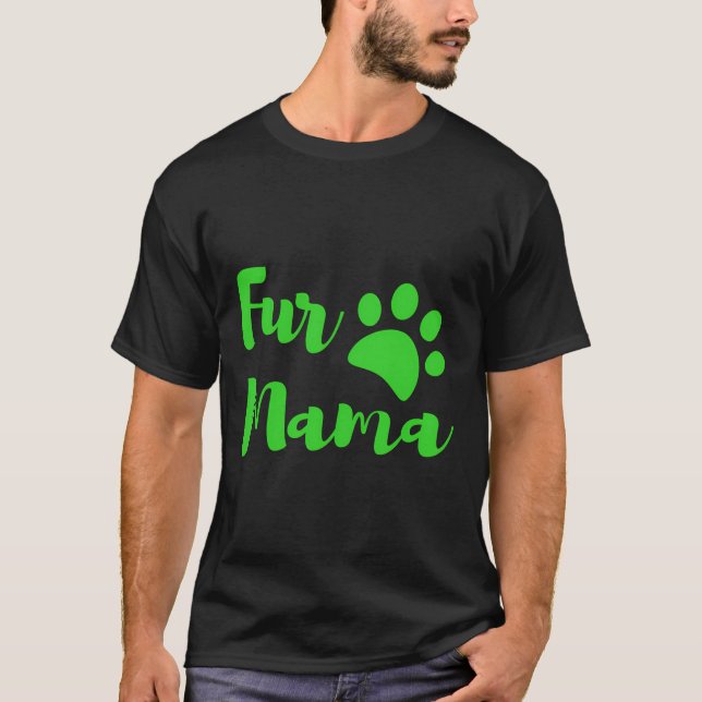 Päls Mamma Djur älskare Hoodie T Shirt (Framsida)