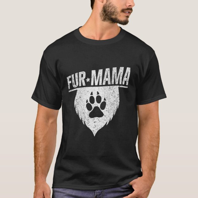 Päls Mamma Hund Graphic Grooming Groomers Tass Gif T Shirt (Framsida)