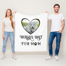 Päls Mamma Hund Photo Fleecefilt