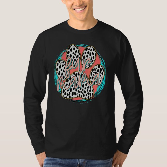 Päls Mamma Leopard Hund Cute Gravid T Shirt (Framsida)