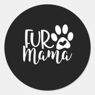 Päls Mamma Runt Klistermärke