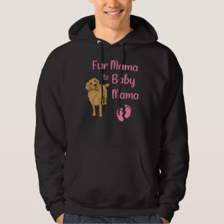 Päls Mamma till Baby Mamma med ett gyllene återgiv Hoodie