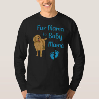 Päls Mamma till Baby Mamma med ett gyllene återgiv T Shirt