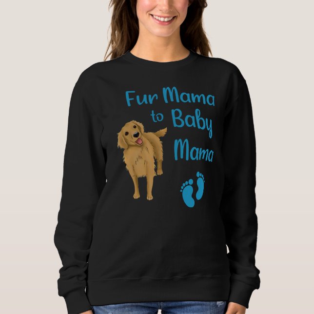 Päls Mamma till Baby Mamma med ett gyllene återgiv T Shirt (Framsida)