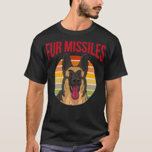 Päls Missiles for German Shepherd Älskare T Shirt
