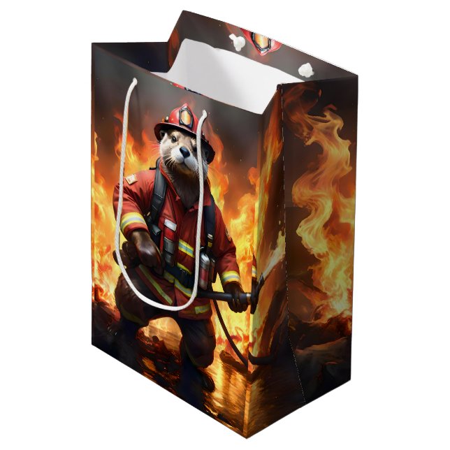 **"Päls och Flames: Otter Firemans Backburn (Framsidan Vinklad)