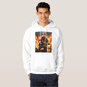 **"Päls och Flames: Otter Firemans Backburn Hoodie