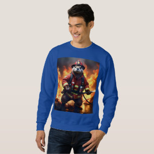**"Päls och Flames: Otter Firemans Backburn Lång Ärmad Tröja