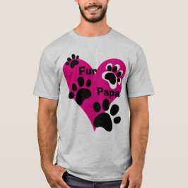 Päls Pappa Big Rosa Heart Tass avtryck Kärlek Gift T Shirt