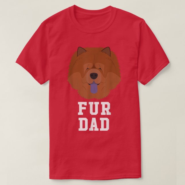 Päls Pappa Chow Chow Fars dag Hund  T Shirt (Design framsida)