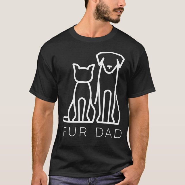 Päls Pappa Djurälskare Cat Hund Pappa Make Funny F T Shirt (Framsida)