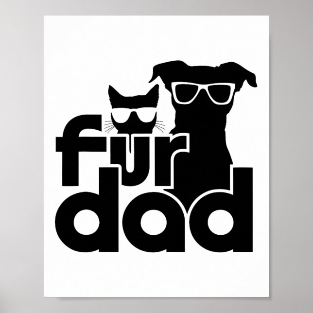Päls Pappa, Fars dag, sjöar katt och Hund älskare Poster (Framsidan)