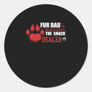 Päls Pappa, Manar Myth Snack-återförsäljare, Hund  Runt Klistermärke