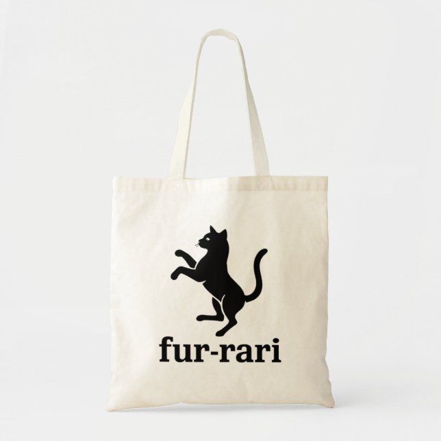 Päls-rari Cat Logotyp Parody Design Tygkasse (Framsidan)