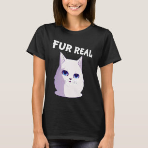 Päls Real Cat Sayed Clever Ordlek för katt T Shirt