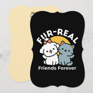 Päls-Real Friends Forever Cute Cat & Hund Duo
