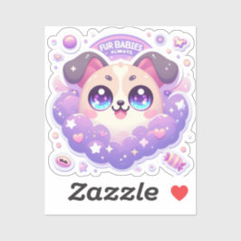 Päls Spädbarn Cute Puppy Vinyl Sticker Klistermärken