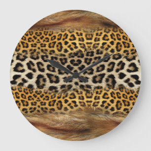 Päls struktur: räv och leopard. stor klocka