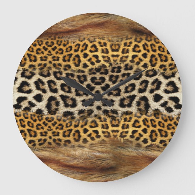Päls struktur: räv och leopard. stor klocka (Framsida)