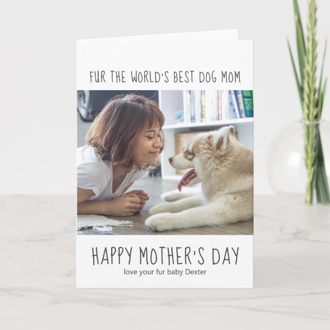 Päls Världens bästa Hund Mamma| Mors dag Kort (Framsida)