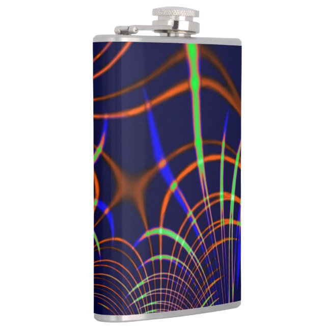 Pälsad kurvor från kalkgrönt till korallat och blå fickplunta (Höger)