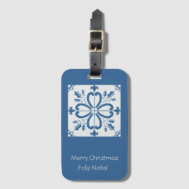 Pälsbrickor av julklapp, löv och blommor bagagebricka