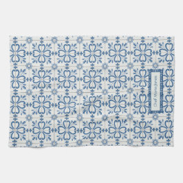 Pälsbrickor av julklapp, löv och blommor kökshandduk