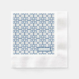 Pälsbrickor av julklapp, löv och blommor pappersservett