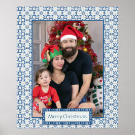 Pälsbrickor av julklapp och blommor ram poster